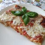 Pizza margherita in teglia