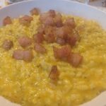 Risotto alla zucca, robiola e pancetta